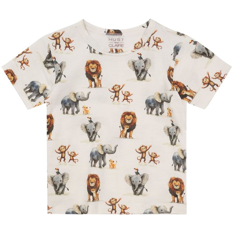 Hust and Claire Hcaugust Zoo t-skjorte til barn, Ivory