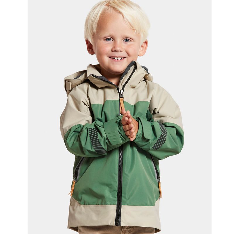 Didriksons Ash skalljakke til barn, green mist
