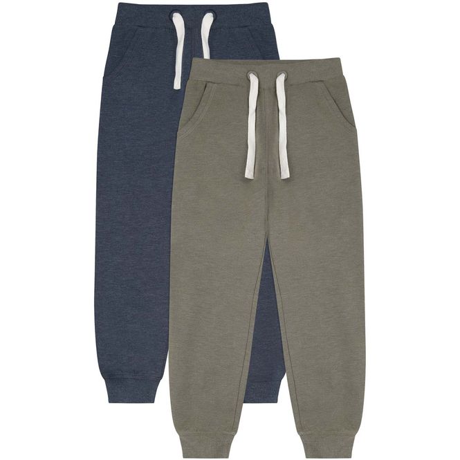 Hovedbilde Minymo 2 pack joggebukse til barn, Vetiver