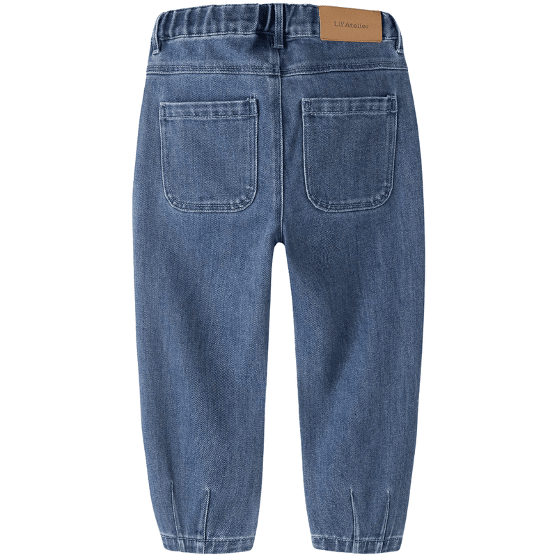 Lil' Atelier Nmnobello baggy jeans småbarn, Dark Blue Denim