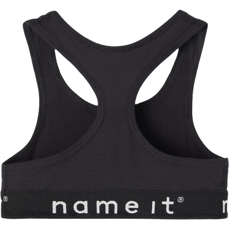 Name It Nkfshort 2-pack bralett til barn, Black W/ Black