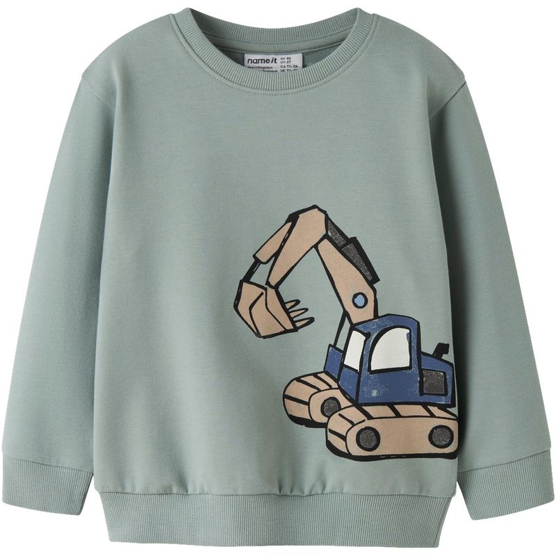 Name It Nmmkark sweatshirt til småbarn, Green Milieu