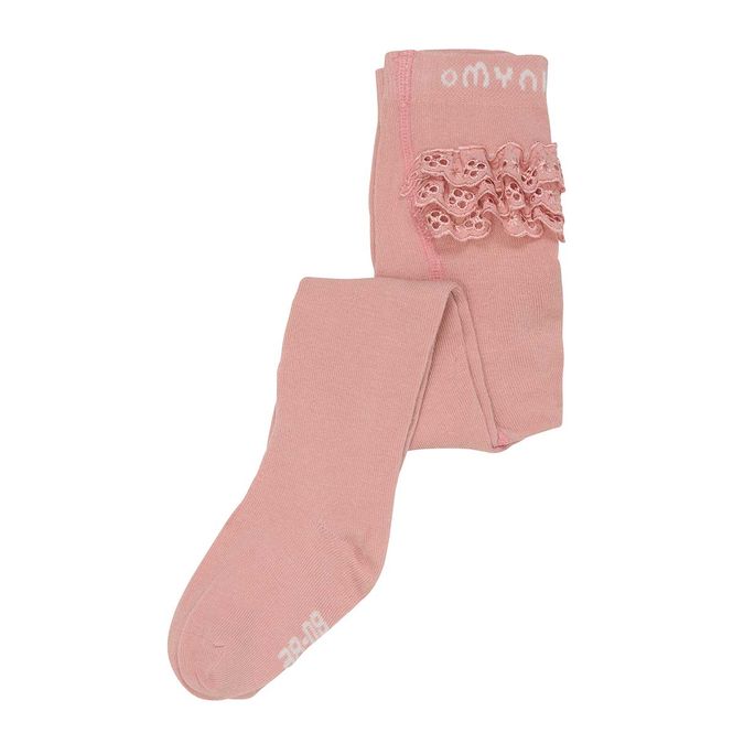 Hovedbilde MinyMo Lace strømpebukse til baby, Rose Cloud