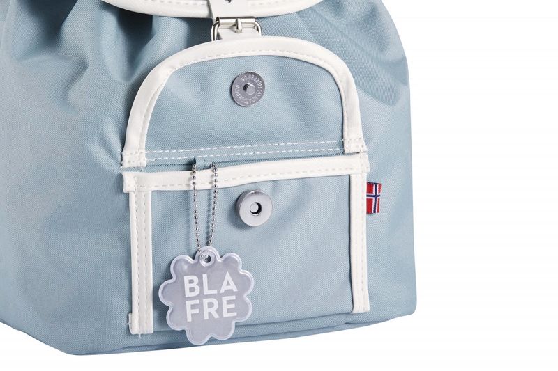 Blafre barnesekk 6 Liter med navn, lyseblå