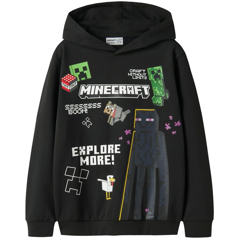 Name It Nkmju Minecraft hettegenser, Black