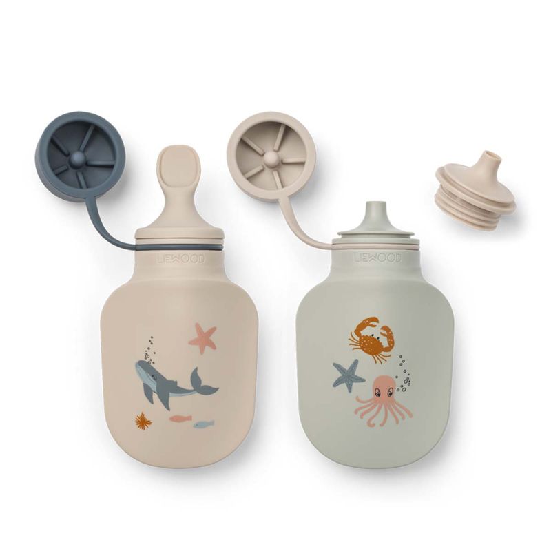Liewood Lizzie 2-pack smoothieposer, Sea creature/Sandy