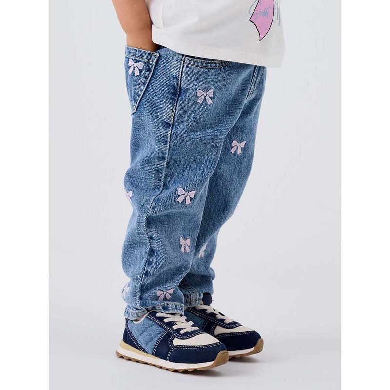 Name It Nmfbella Mom jeans til småbarn, Medium Blue Denim