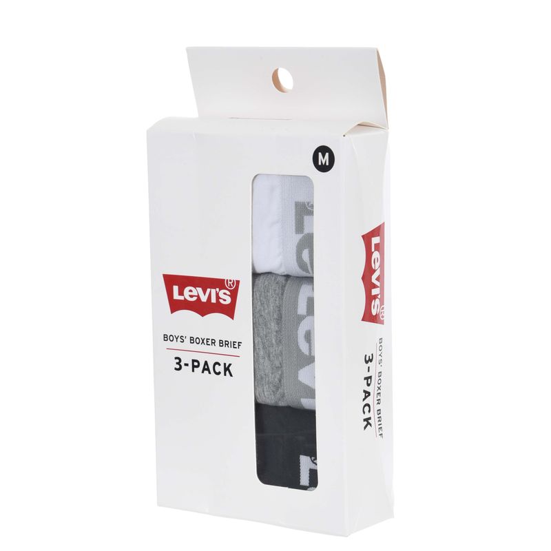 Levis 3-pack boxer til ungdom, White