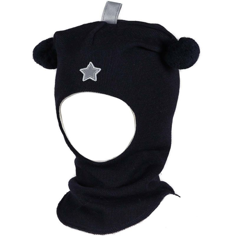 Kivat balaclava med dusker og stjerne, Marine