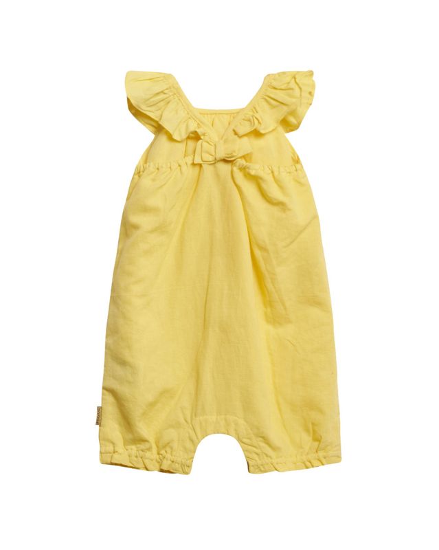 Hust & Claire lin romper med krage til barn, gul