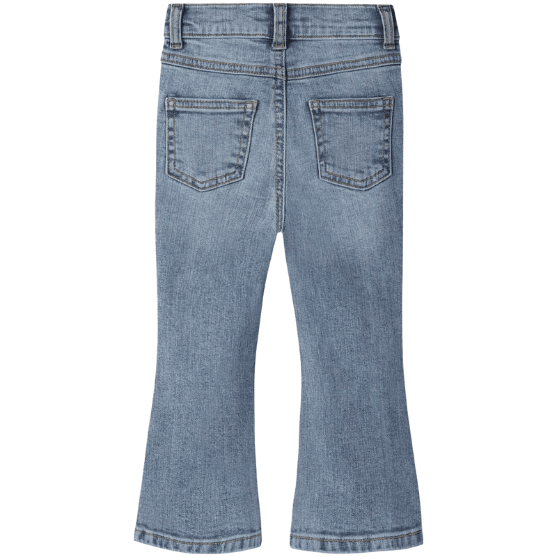 Name It Nmfpolly bootcut jeans til småbarn, Medium Blue Den.