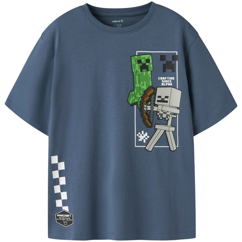 Name It Nkmjun Minecraft t-skjorte til barn, Vintage Indigo