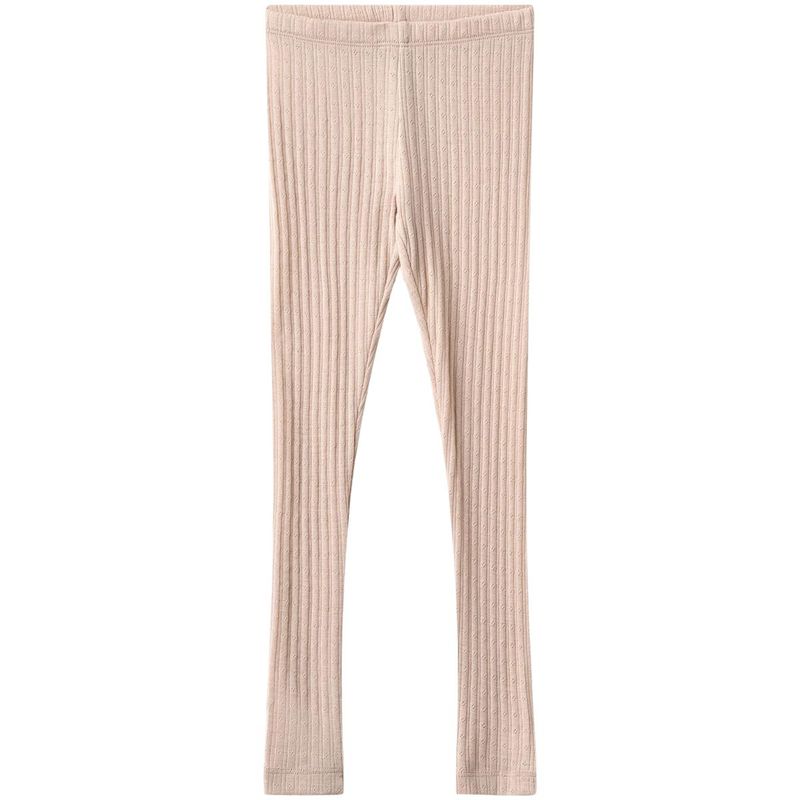 Wheat Agi leggings i ull/silke til barn, Pale Lilac