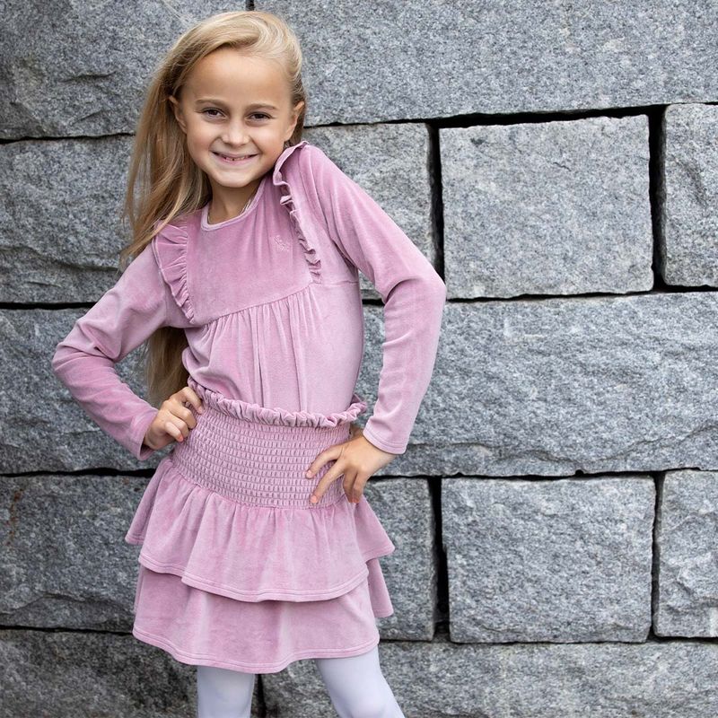 Vilje & Ve Hermine velour skjørt til barn, Blush rose