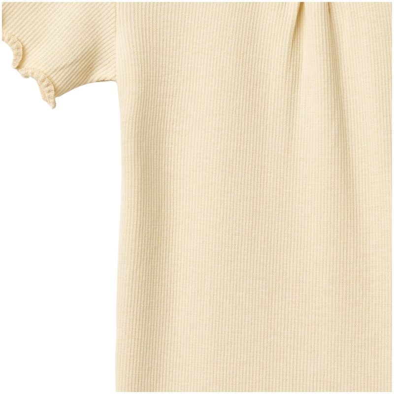 Wheat Edna rib kortermet body, Barely Apricot