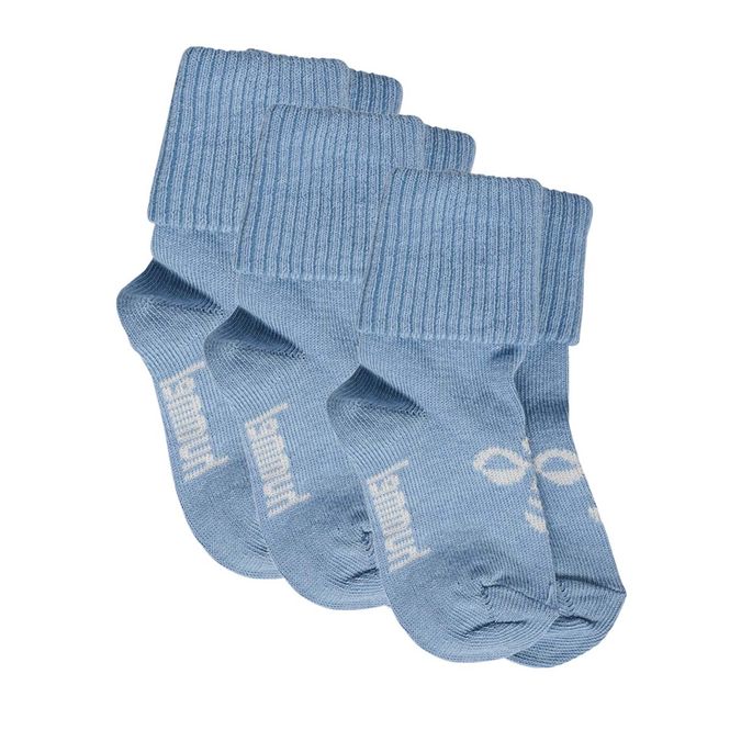 Hovedbilde Hummel Bee 3-Pack sokker til baby, Faded Denim