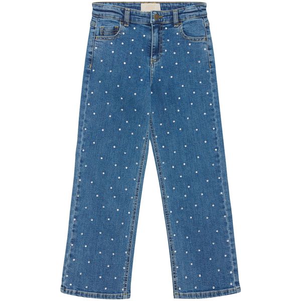 Hovedbilde Creamie Rhinestones jeans til barn, Blue Denim