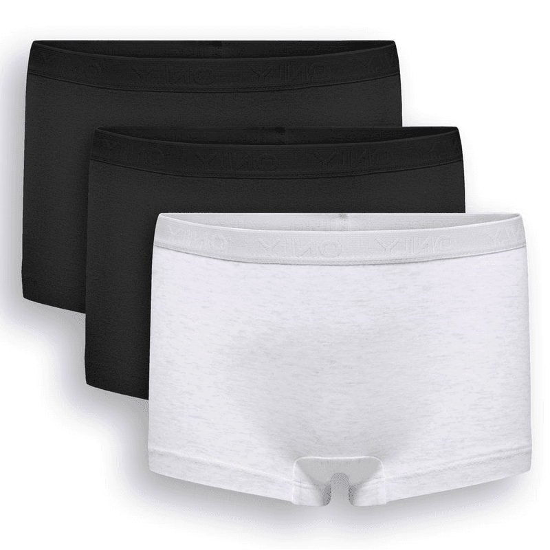 Kids Only Koglola 3-Pack hipster til barn, Super Light Grey