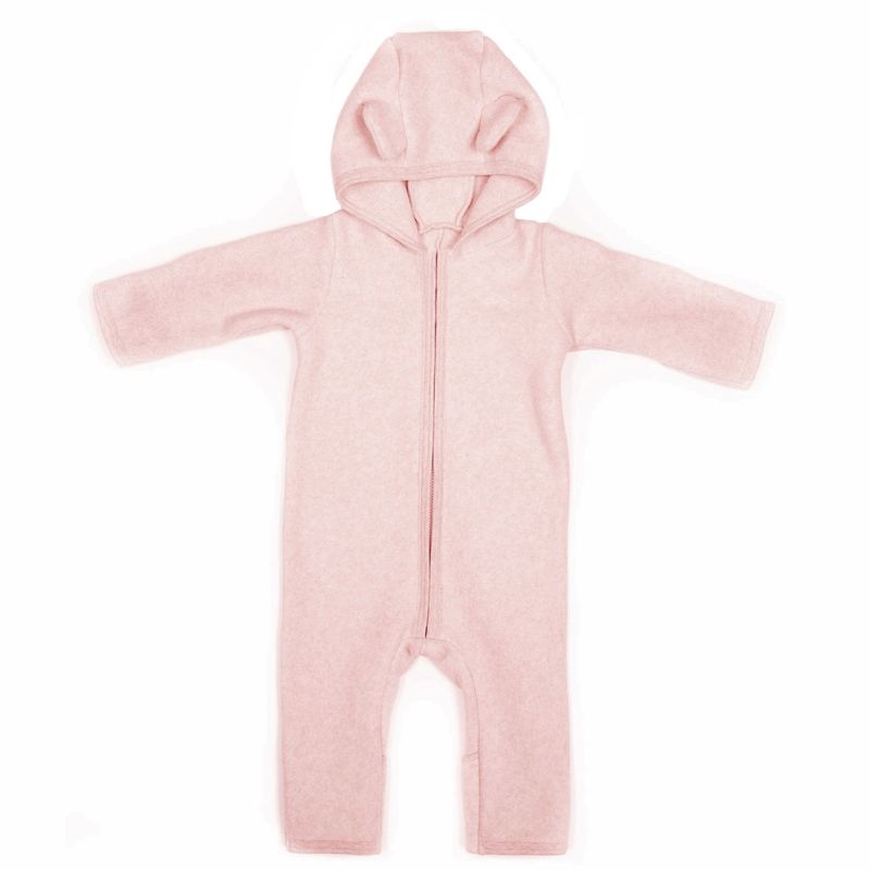 Huttelihut fleecedress med ører, dusty rose