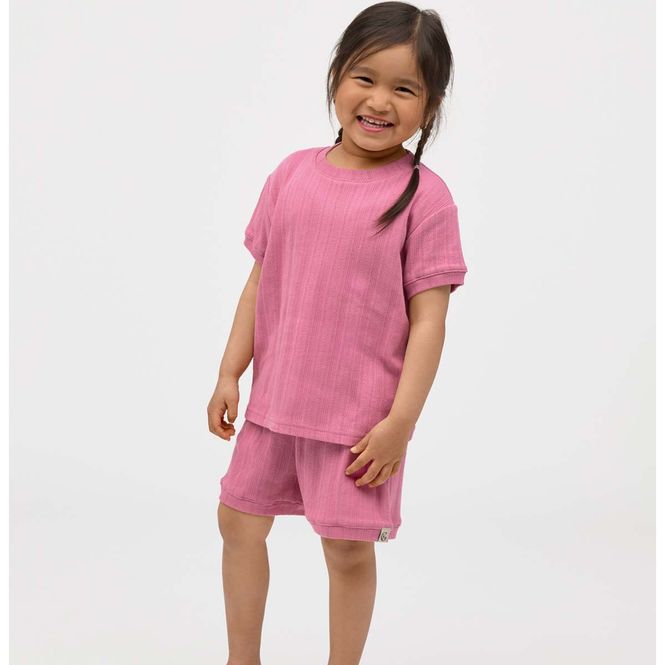 Hovedbilde Gullkorn Cleve shorts-sett til barn, Rosa