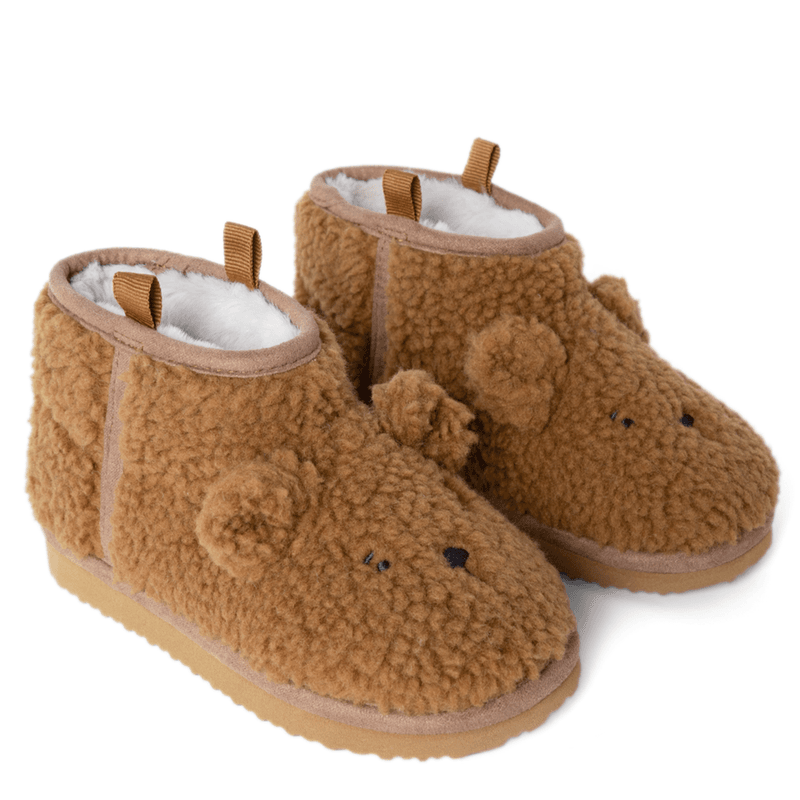 Liewood Alban Bear tøfler til barn, Golden Caramel