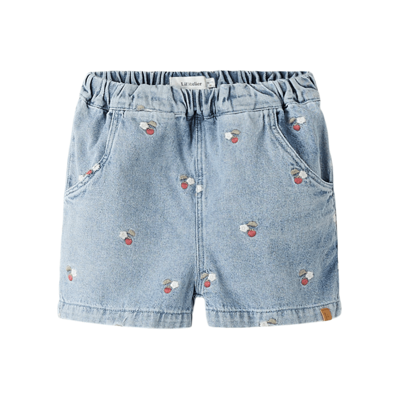 Lil' Atelier Nmffunda denim shorts til småbarn, Medium Blue