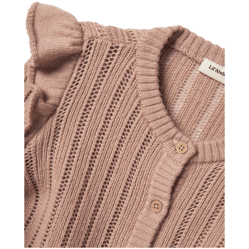 Lil' Atelier Nmfnomo cardigan i ull til småbarn, Roebuck