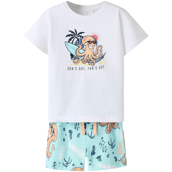 Hovedbilde Name It Nmmflaz shorts-sett til småbarn, Bright ...