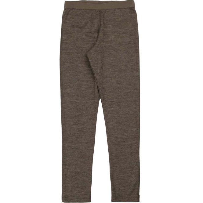 Hovedbilde Joha leggings i ull/silke til barn, Brown Mel.