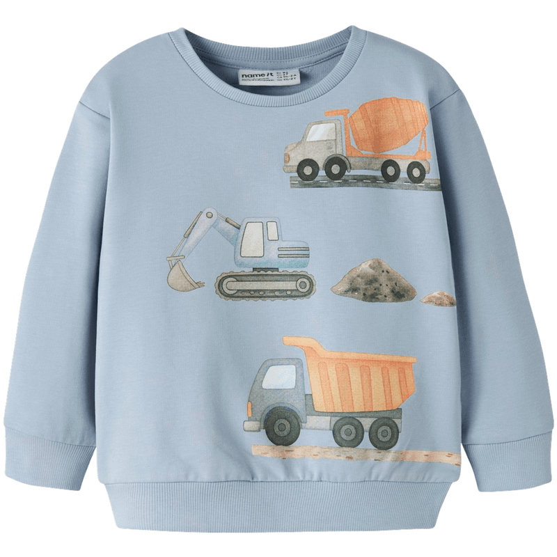 Name It Nmmjaso sweatshirt til småbarn, Blue Fog