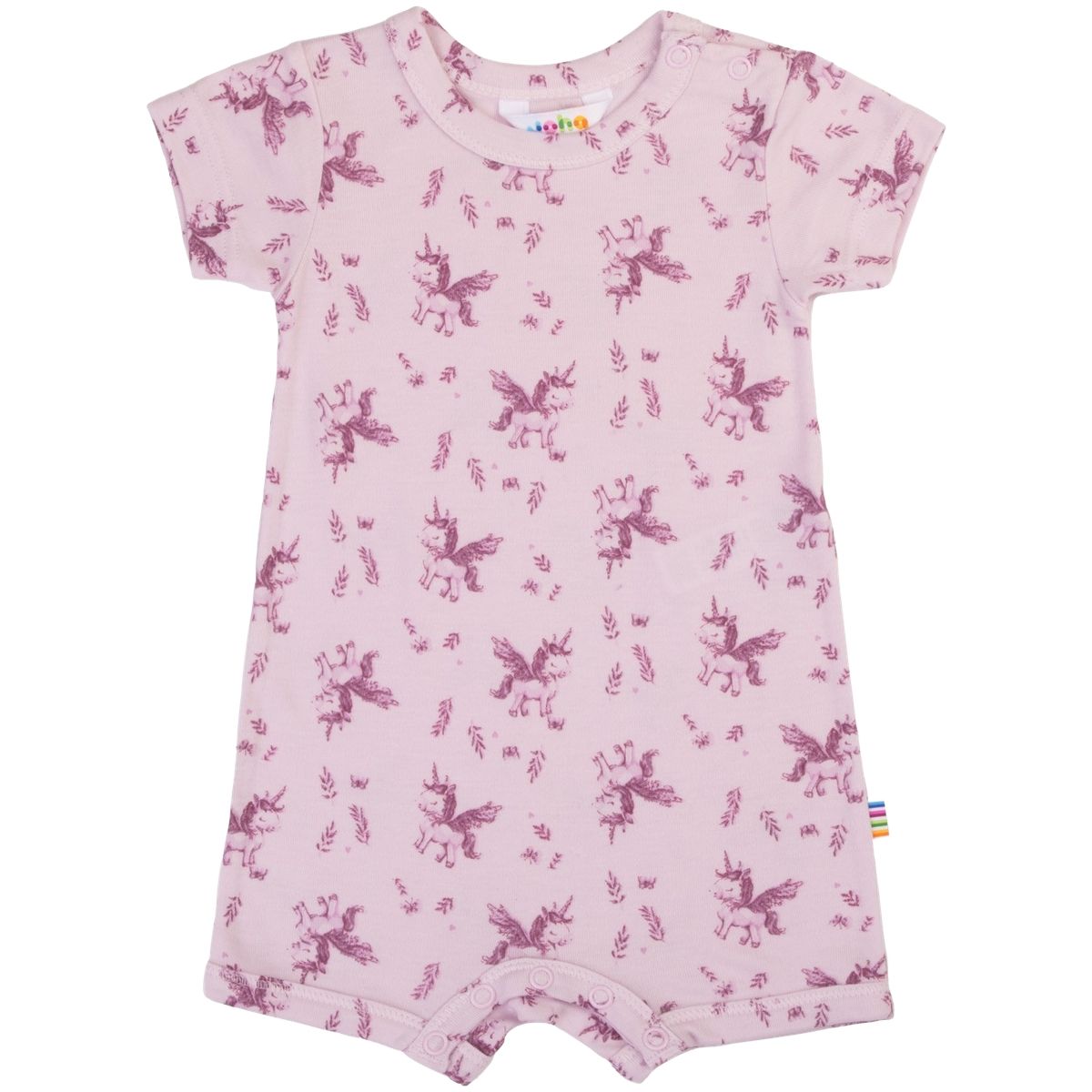 Joha Unicorn & Dino romper i bambus, Pink