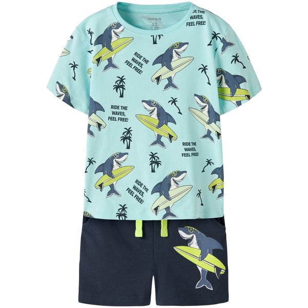 Hovedbilde Name It Nmmflaz shorts-sett til småbarn, Limpet ...