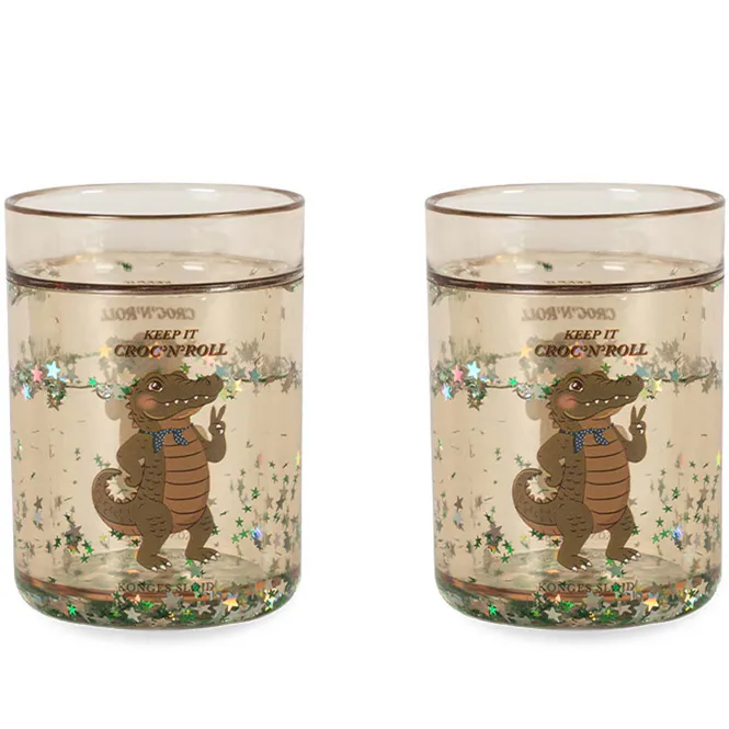 Hovedbilde Konges Sløjd 2-pack glitterkopper, Crocodile