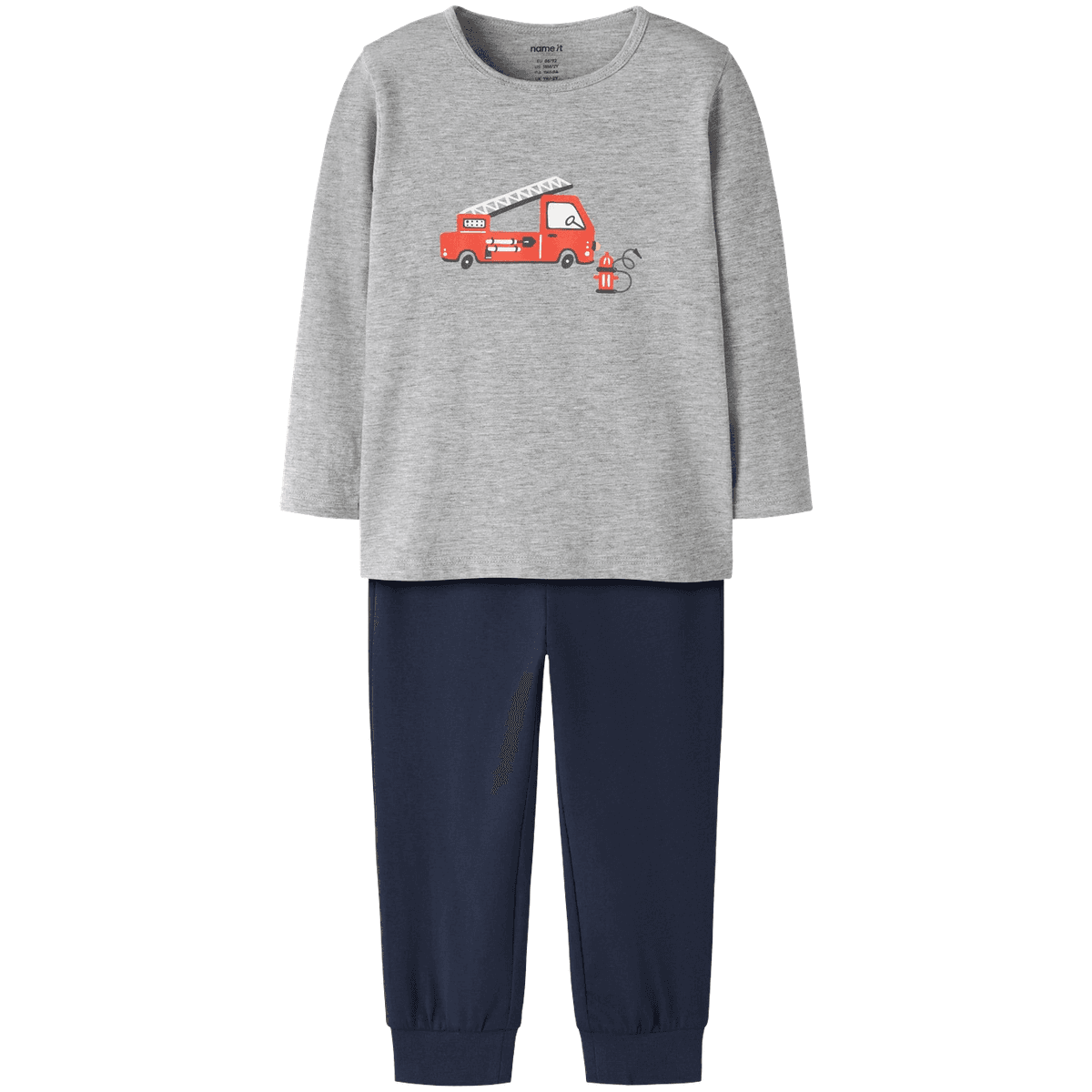 Name It Nmmnightset pyjamas til småbarn, Grey Melange