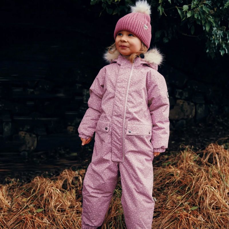 Gullkorn x DMK Marble vinterdess til barn, Mørk Rosa
