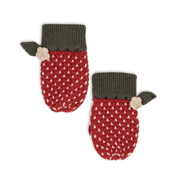 Hovedbilde Konges Sløjd Strawberry votter i ull, True Red