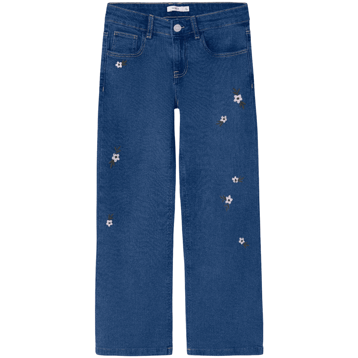 Name It Nkfrose wide-jeans til barn, Dark Blue Denim