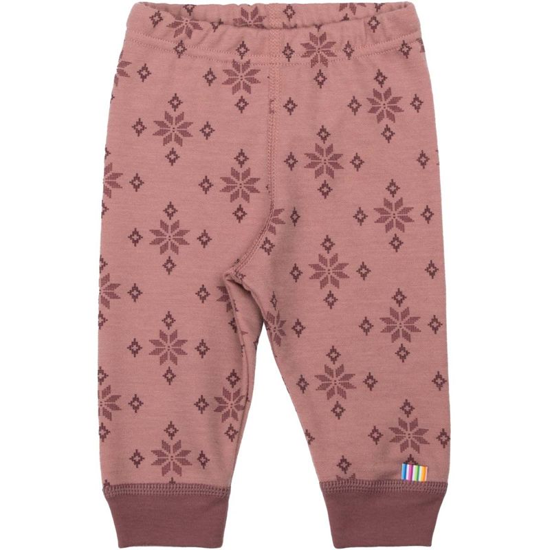 Joha Ice Crystal legging i ull/bomull til småbarn, Rose