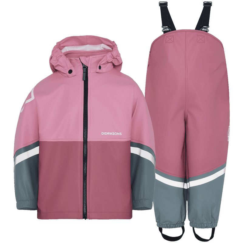 Didriksons Waterman 12 regnsett til barn, Light Heather Pink