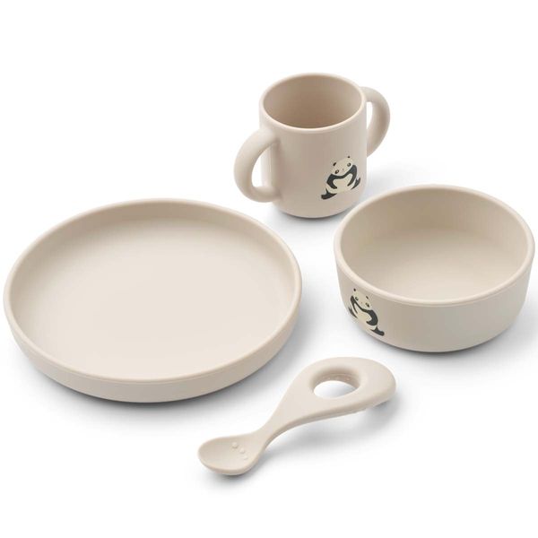 Hovedbilde Liewood Vivi spisesett i silikon, Panda/Sandy