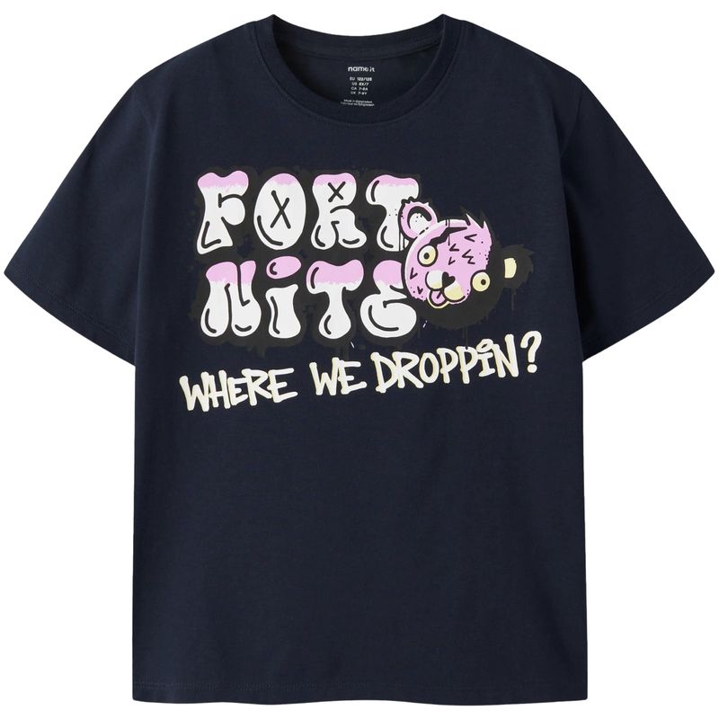 Name It Nkmfrans Fortnite t-skjorte til barn, Navy Blazer