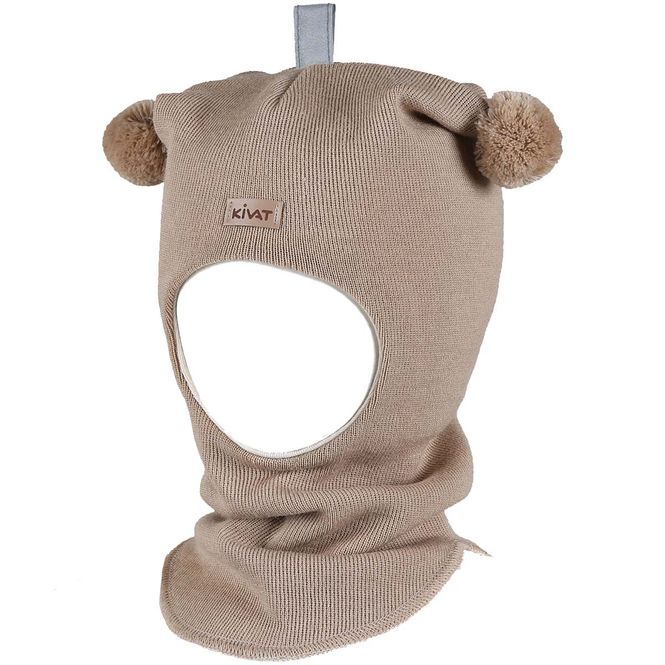 Hovedbilde Kivat balaclava lue med dusker og skinnlapp, Lys ...