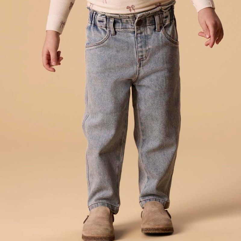 Lil' Atelier Nmfdarlee loose-fit jeans småbarn, Medium Blue