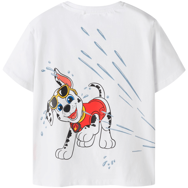 Name It Nmmmacas Paw Patrol t-skjorte, Bright White