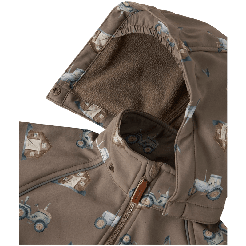 Name It Nmmalfa08 softshelldress til småbarn, Walnut