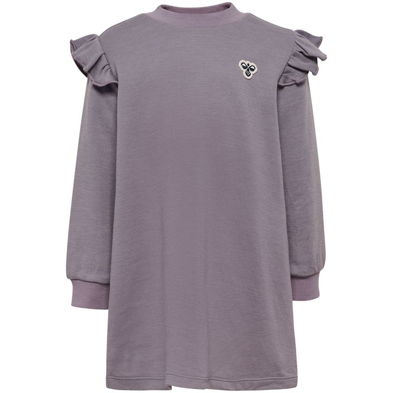 Hummel Hmlmini Bee kjole i ull/bomull, Gray Ridge
