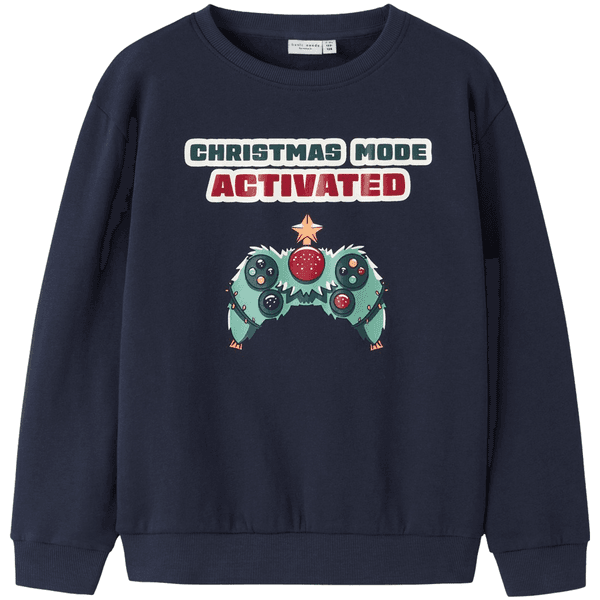 Hovedbilde Name It Nkmvismas sweatshirt til barn, Navy ...