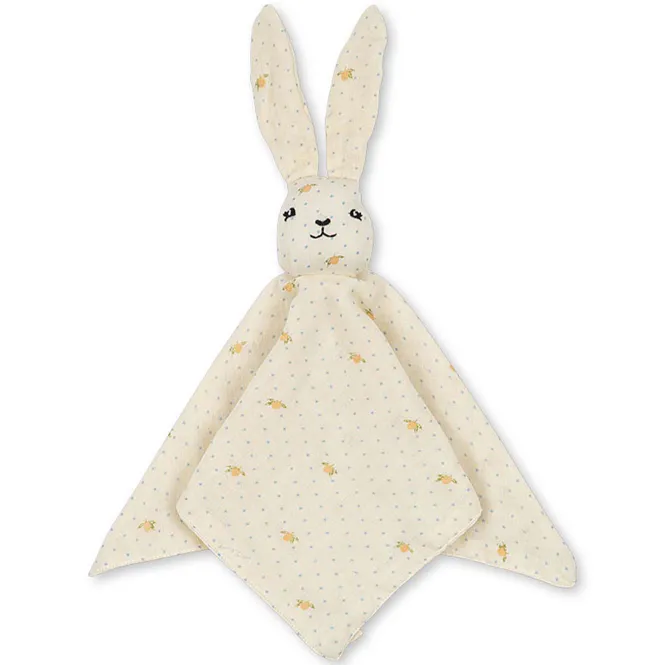 Hovedbilde Konges Sløjd Sleepy Rabbit koseklut, Lemon Dot