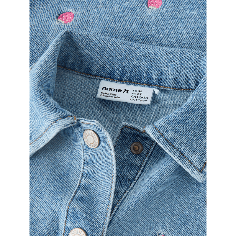 Name It Nmflaila denim kjole til småbarn, Light Blue Denim