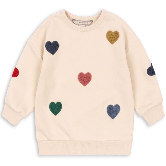 Hovedbilde Konges Sløjd Lou sweatshirt til barn, Multi Heart